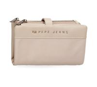 Pepe Jeans Morgan Cartera con Tarjetero Beige 14,5x9x2 cms Poliéster y PU by Joumma Bags