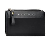 Pepe Jeans Morgan Cartera con Tarjetero Negro 17x10x2 cms Poliéster y PU by Joumma Bags