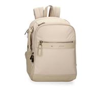 Pepe Jeans Morgan Mochila para Portátil 13,3" Beige 25x37x10 cms Poliéster y PU 9,25L by Joumma Bags