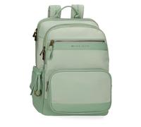 Pepe Jeans Morgan Mochila para Portátil Portatil 15,6 pulgadas Verde 29x41x14 cms Poliéster con detalles en Piel Sintética 17,22L by Joumma Bags