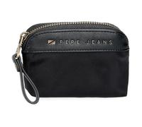 Pepe Jeans Morgan Monedero Negro 11,5x8,5x1,5 cms Poliéster y PU by Joumma Bags