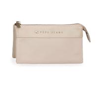 Pepe Jeans Morgan Monedero Tres Compartimentos Beige 17,5x9,5x2 cms Poliéster y PU by Joumma Bags
