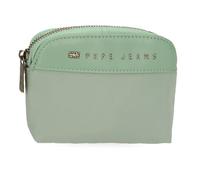 Pepe Jeans Morgan Monedero Verde 11,5x8,5x1,5 cms Poliéster con Detalles en Piel Sintética by Joumma Bags