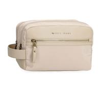 Pepe Jeans Morgan Neceser Beige 26x16x12 cms Poliéster y PU by Joumma Bags