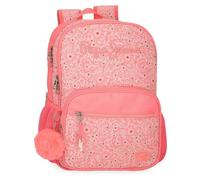 Pepe Jeans Nahid Mochila Escolar Doble Compartimento Adaptable a Carro Rosa 30x40x12 cms Poliéster by Joumma Bags