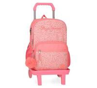 Pepe Jeans Nahid Mochila Escolar Doble Compartimento con Carro Rosa 30x40x12 cms Poliéster by Joumma Bags