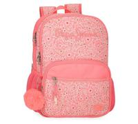 Pepe Jeans Nahid Mochila Escolar Doble Compartimento Rosa 30x40x12 cms Poliéster by Joumma Bags