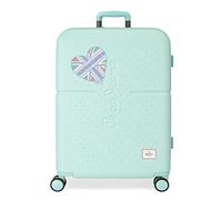 Pepe Jeans Nerea Maleta Mediana Azul 48x70x28 cms Rígida ABS Cierre TSA Integrado 79L 3,22 kgs 4 Ruedas Dobles