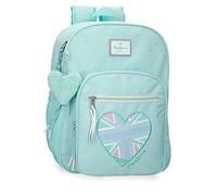 Pepe Jeans Nerea Mochila doble Compartimento Azul 30x40x13 cms Poliéster 15,6L
