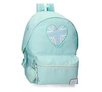 Pepe Jeans Nerea Mochila para Portátil Doble Compartimento 15,6" Azul 31x44x15 cms Poliéster 23,87L