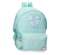 Pepe Jeans Nerea Mochila para Portátil Doble Compartimento Adaptable a Carro 15,6" Azul 31x44x15 cms Poliéster 23,87L