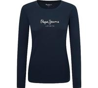Pepe Jeans New Virginia - Camiseta Ajustada de Manga Larga para Mujer, Color Azul, Azul (Dulwich), L