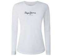 Pepe Jeans New Virginia Camiseta para Mujer Slim Fit Manga Larga Blanco, S