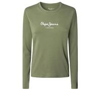 Pepe Jeans New Virginia LS N Camiseta para Mujer, Verde (Verde Caqui), L, Verde (Verde Caqui), L