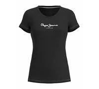 Pepe Jeans New Virginia Ss N, T-Shirt para Mujer, Negro (Black), XXS