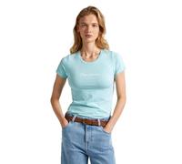 Pepe Jeans New Virginia Ss N, T-Shirt para Mujer, Azul (Aqua Blue), L