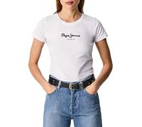 Pepe Jeans New Virginia Ss N, T-Shirt para Mujer, Blanco (White), XXS