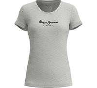 Pepe Jeans New Virginia Ss N, T-Shirt para Mujer, Gris (Grey Marl), XXS