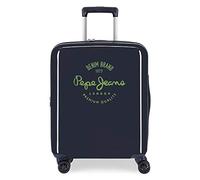 Pepe Jeans Nolan Maleta de cabina Rígida, Azul, 4 Ruedas Dobles