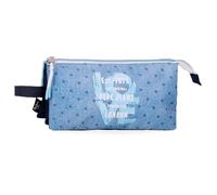 Pepe Jeans Noni Denim Estuche Triple Azul 22x12x5 cms Poliéster by Joumma Bags