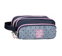 Pepe Jeans Noni denim estuches, bandoleras, azul y rosa, Perfecto para organizar y llevar recogidos los lápices y bolígrafos, varios compartimentos. De Joumma Bags