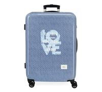 Pepe Jeans Noni Denim Maleta Mediana Azul 46x65x25 cms Rígido 3 kgs Cierre TSA ABS 3 kgs 70LExtensible by Joumma Bags
