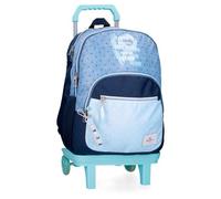 Pepe Jeans Noni Denim Mochila Doble Compartimento con Carro Azul 32x44x22 cms Poliéster by Joumma Bags