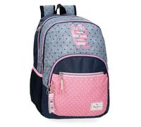 Pepe Jeans Noni Denim Mochila Doble Compartimento Multicolor 32x44x22 cms Poliéster 25,81L by Joumma Bags