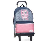 Pepe Jeans Noni Denim Mochila Escolar con Carro Multicolor 31x42x17,5 cms Poliéster 22,79L by Joumma Bags