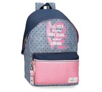Pepe Jeans Noni Denim Mochila Escolar Adaptable a Carro Multicolor 31x42x17,5 cms Poliéster 22,79L by Joumma Bags