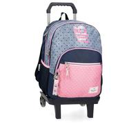 Pepe Jeans Noni Denim Mochila Doble Compartimento con Carro Multicolor 32x44x22 cms Poliéster 25,81L by Joumma Bags