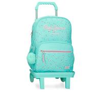 Pepe Jeans Nora Mochila Escolar con Carro Azul 30x39x12 cms Poliéster by Joumma Bags