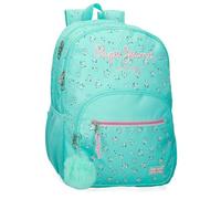 Pepe Jeans Nora Mochila para portátil 15,6" Doble Compartimento Adaptable a Carro Azul 32x44x22 cms Poliéster by Joumma Bags