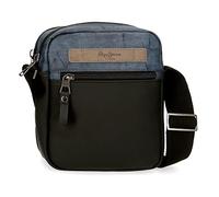 Pepe Jeans Ocean Bandolera Dos Compartimentos Azul 17x22x7,5 cms Poliéster con detalles en Piel Sintética