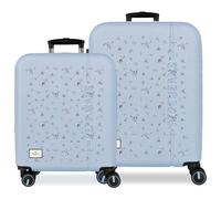 Pepe Jeans Olivia Juego de Maletas Azul Claro 55/68 cm Rígida ABS Cierre de combinación Integrado 109L 6,08kg 4 Ruedas Dobles Extensible Equipaje de Mano by Joumma Bags