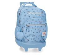 Pepe Jeans Olivia Mochila Compact 2 Ruedas Azul Claro 32x43x21 cm Poliéster 29L by Joumma Bags