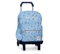 Pepe Jeans Olivia Mochila Escolar con Carro Azul Claro 30x40x12 cm Poliéster 14,4L by Joumma Bags