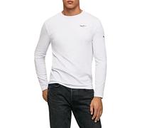 Pepe Jeans Original Basic Camiseta para Hombre Slim Fit Manga Larga Blanco, L