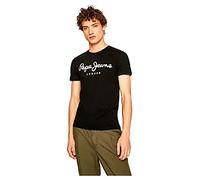 Pepe Jeans Original Stretch Camiseta para Hombre Slim Fit Manga Corta Negro, XL