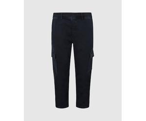 Pepe Jeans Pantalón cargo de hombre con múltiples bolsillos teñido en prenda. Negro 30