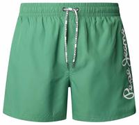 Pepe Jeans Pantalones Cortos de baño con Logotipo para Hombre, Verde (Verde Brillante), Talla S