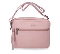 Pepe Jeans Paola Bandolera Dos Compartimentos Rosa 24x16x7 cms Poliéster y PU by Joumma Bags