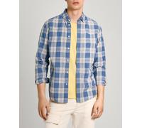 Pepe Jeans Camisa de hombre de manga larga en popelin. Azul 3