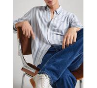 Pepe Jeans Pepe Jeans - Camisa de hombre regular fit con estampado de rayas. Blanco