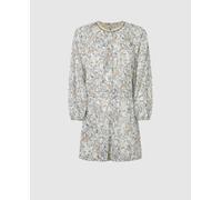 Pepe Jeans Pepe Jeans - Mono corto de mujer con manga abullonada y cuello mao. Blanco Talla 3