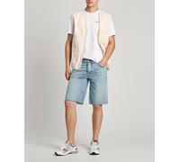 Pepe Jeans Relaxed Short Destroy PM801107, Pantalones Cortos de Jean Hombre, Blue (Denim),