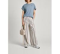 Pepe Jeans Pepe Jeans - Pantalón de mujer rayas pinzas delanteras. Blanco Talla 2