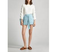Pepe Jeans Pepe Jeans - Shorts de mujer con cintura elástica y estampado floral. Azul Talla S