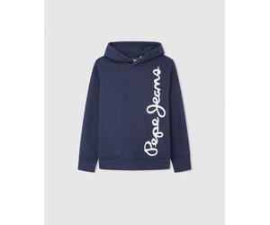 Pepe Jeans Pepe Jeans - Sudadera con capucha y logo lateral para niño. Azul marino Talla 16 años