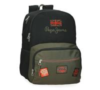 Pepe Jeans Ponder Mochila Escolar, Negro, Portatil 15,6 pulgadas